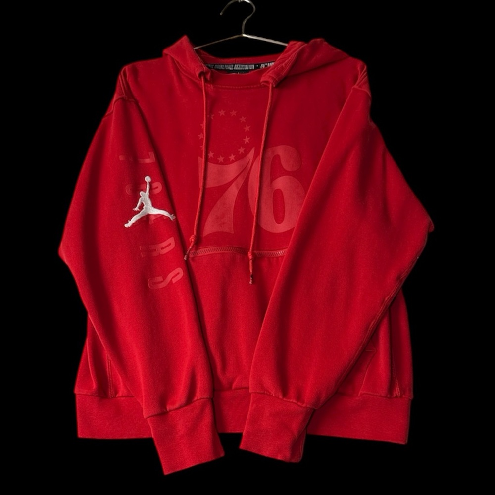 Nike JORDAN NBA  - Rare 75th Anniversary Men's Red 76ers Hoodie